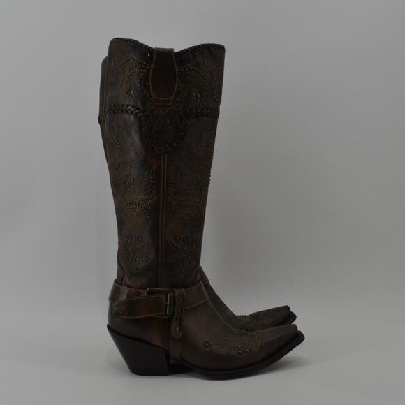 Corral Women's Sz 8.5 Whip Stitch Knee High Boots G1116 - Picture 2 of 15